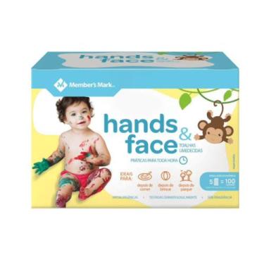 Imagem de Toalhas Lenços Umedecidas Hands & Face Member's Pack C/ 100 - Member's