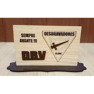 Imagem de Placa Decorativa Desbravadores Personalizada DBV - 11x16 cm - Lualki