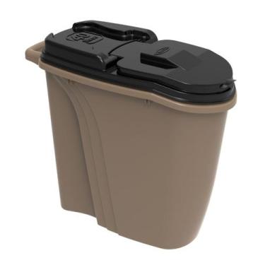 Imagem de Porta Ração Dispenser Home Gold 40 Lts Gold Edition Preto - Plast Pet