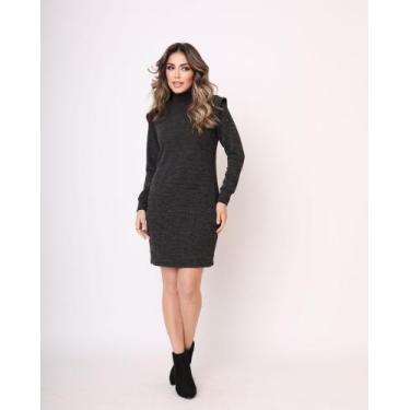 Imagem de Vestido Manga Longa Inverno De Tricot Todo Forrado Luana - Lagun Brasi