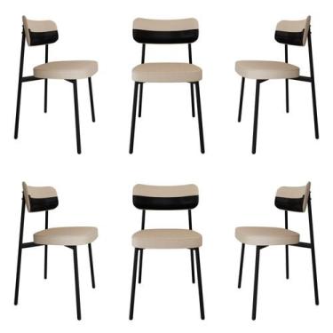 Imagem de Cadeira Fixa com 4 Pés 50 X 44,7 X 83,8 Cm com 6 Unidades Alloa - Meta