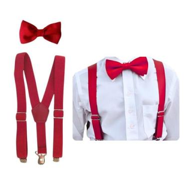 Imagem de Kit Suspensório E Gravata Borboleta Juvenil Criança 10 a 16 Anos - MCO