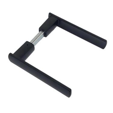 Imagem de Maçaneta Para Porta Fechadura Modelo Alavanca Preto Universal - Stam