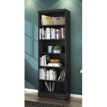 Imagem de Livreiro Multiuso  S/Pts Preto Fosco1404 - Qmovi - LM DECOR