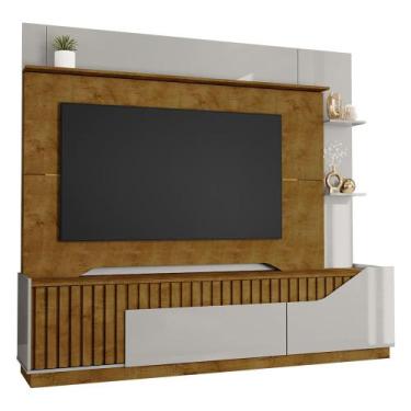 Imagem de Home Estante Rack Dallas Ripado Para TV até 75 Polegadas - Móveis Bech