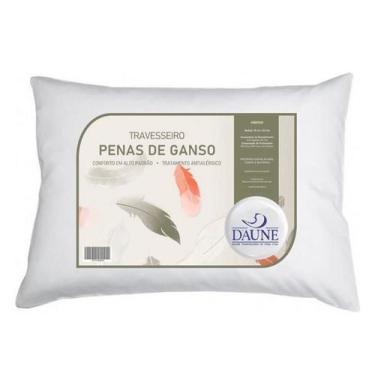 Imagem de Travesseiro Pena de ganso 50% Penas 50% Poliéster Daune, Branco