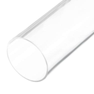 Imagem de Rebower Tubo rígido de plástico transparente de 35,5 cm 94 mm x 100 mm (3,7" x 4") tubo de acrílico redondo de policarbonato, [para encanamento, hidráulica, pneumática, aquário, faça você mesmo]