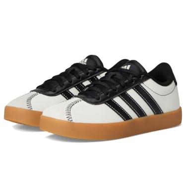 Imagem de adidas Tênis VL Court 3.0, branco/preto/branco, unissex, tamanho 42, Branco/Preto/Off White, 11.5 Little Kid