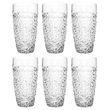 Imagem de Copo Highball – Copo de cristal – Conjunto de 6 copos Hiball – Belo design para água, suco, vinho, cerveja e coquetéis – 473 ml – Feito na Europa