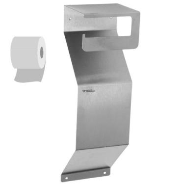 Imagem de Suporte de Papel Higiênico com Porta Rolos - Parede - Inox - Maxx Diam