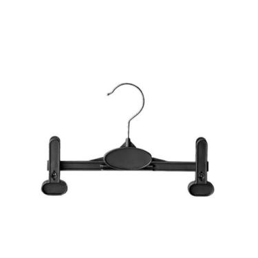 Imagem de Cabide para calça bebê c/grampos 23 cm - 2020 - IOPLAST, Preto, 100 pe