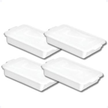 Imagem de Caixas Organizadoras 4 l com tampa Conjunto com 4 unid. - Plasticos Sa