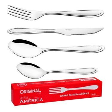 Imagem de Jogo Garfo Faca Colher Inox 48 Peças Bar/restaurante Buffet - ORIGINAL