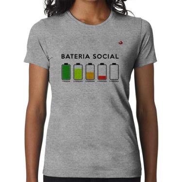 Imagem de Baby Look Bateria Social - Foca na Moda, Cinza, G