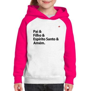 Imagem de Moletom Infantil Pai, Filho, Espírito Santo, Amém - Foca na Moda, Bran