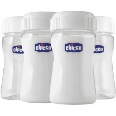 Imagem de Chicco Recipiente Para Leite Materno (150 Ml) - 4 Unidades Transparent