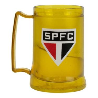 Imagem de Caneca Amarela Gel Isolante Térmico 400ml - São Paulo - Mileno