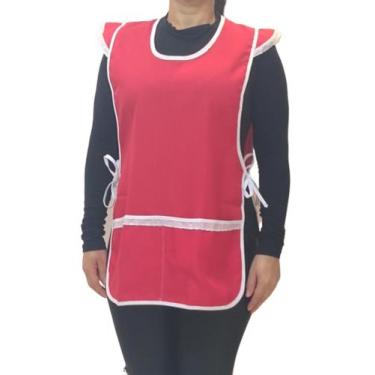 Imagem de Avental Bata com Manguinha - Armarinho Neves, Vermelho