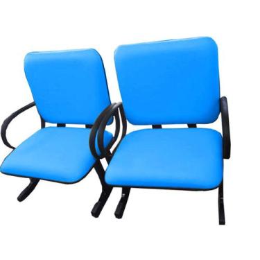 Imagem de 02 Cadeiras para Escritório para Obesos até 250kg Azul - Design Office