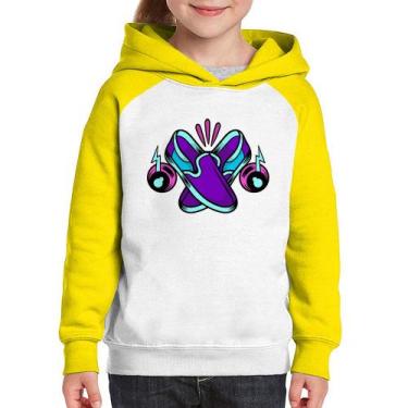 Imagem de Moletom Infantil Walk The Talk - Foca na Moda, Branco, Amarelo, 14