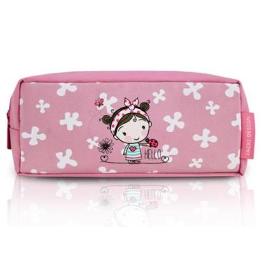 Imagem de Estojo Escolar Infantil Rosa Pequeninos Jacki Design - M Rosa