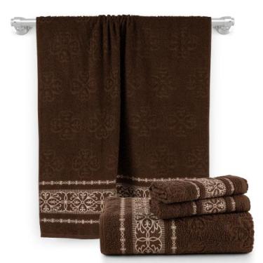 Imagem de Kit para banho com 4 toalhas 100% algodão completo qualidade premium 2