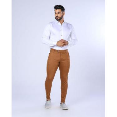 Imagem de Calça Super Skinny Masculina Elastano Lycra Linha Premium super luxo a