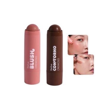 Imagem de Kit Blush e Contorno Dailus Cremoso Em Stick 2 Cores *Você Escolhe*