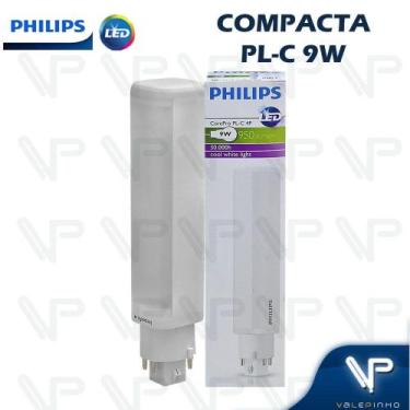 Imagem de Lâmpada led compacta plc 4pinos philips 9w 4000k(branco neutro)g24q-3 