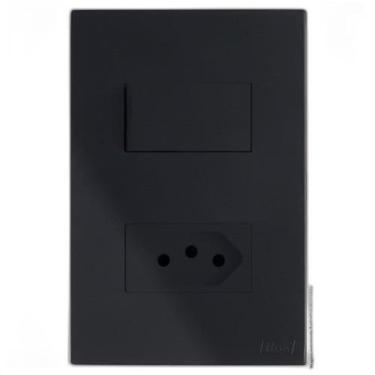 Imagem de Kit Interruptor Simples + Tomada 20A 4X2 Brs12217-3Bk