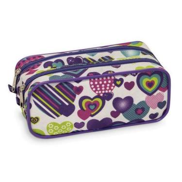 Imagem de Estojo Necessaire Duplo LS EE1190 com 2 divisões - LS Bolsas