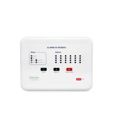 Imagem de Central de Alarme de Incêndio 24 Setores C/Bateria Segurimax