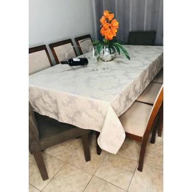 Imagem de Toalha De Mesa Jacquard  6 Lugares 2,20 X 1,40 Dupla Face - INGRID BOR