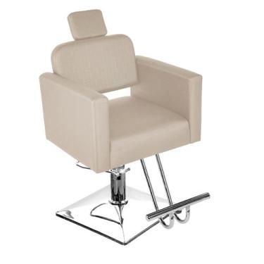 Imagem de Cadeira Cabeleireiro Toscana - Encosto Fixo - Base Quadrada - CC&S, Fe