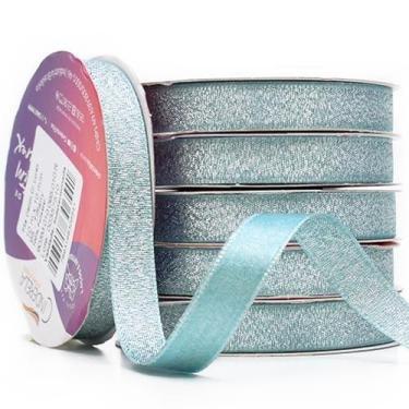Imagem de Fita de Cetim com Lurex Prata Nº 02 10mm com 10 Metros - Cinderela, 09