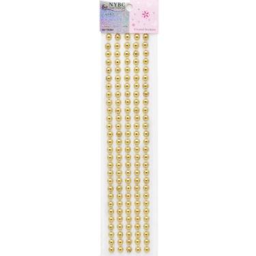 Imagem de Cartela de Pérola Adesiva 8mm - Ouro - NYBC