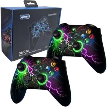 Imagem de Combo kit com 2 Controle Gamepad Joystick Com Bluetooth Wireless Sem fio Compatível Com Para Celular Android ou iOS Smart TV Samsung Tablet ou PC Computador I Controle KP-GM032 para Jogos Mobile de Smartphone com Suporte a Cloud Gaming Xbox Game