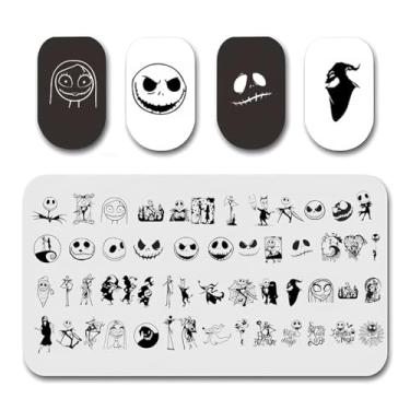 Imagem de Kit de estampagem de unhas de Halloween Nightmare Christmas Nails Stamping Kit The Day of Dead Ghost Holiday Nail Stamping Plate Kit de carimbo de unhas Halloween para mulheres meninas salão DIY