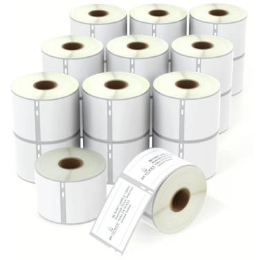 Imagem de BETCKEY - Compatível com DYMO 30324 (2-1/20.3 cm x 2-3/10.2 cm) Etiquetas multiuso, perfuradas, compatíveis com DYMO Labelwriter 450, 4GG, não serve para 550 e 5XL [20 rolos/8000 etiquetas]