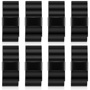 Imagem de Sonwyoung 8 peças de pebolim peças de mesa de pebolim, alças de pebolim, acessórios de substituição de mesa de pebolim com conforto aveludado para torneios, antiderrapante e absorvente, preto