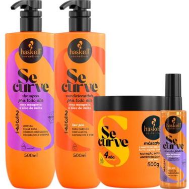 Imagem de Kit Se Curve Shampoo + Cond + Máscara 3 Manteigas 500ml + Sérum Óleo H