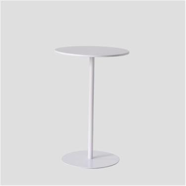 Imagem de Mesa de bistrô 24,4/71,9 cm de altura de bar, mesa de bar de coquetel redonda, mesa alta de pub bistrô, mesa de altura de balcão para cozinha, sala de jantar, sala de estar, ferro de metal, branca,