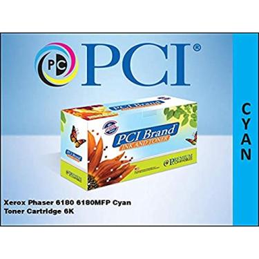 Imagem de Cartucho de toner compatível com a marca PCI para Xerox 113R00723 Phaser 6180 6180MFP Cartucho de toner ciano rendimento 6K