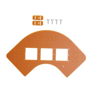 Imagem de Ioensy Gabarito de canto de raio Ferramenta para marcenaria Ferramenta de corte de bordas Modelo de raio de canto redondo multifuncional, Style a