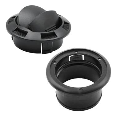 Imagem de EATAKWARD Defletor de ventilação quente universal de ar condicionado de 75 mm, saída de ar de painel redondo para carro RV sem grades (preto)