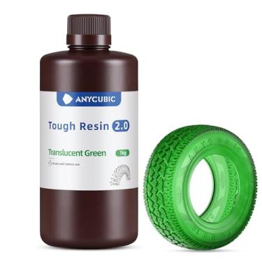 Imagem de ANYCUBIC Resina Resistente, Resina de Impressora 3D com Alta Precisão e Alta Resistência, Resina 3D de Cura Rápida 365-405Nm para Impressão 3D 4K 8K Lcd/Dlp/Sla (Tran-Green, 1Kg)