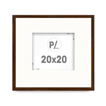 Imagem de Moldura Porta Retrato Quadro Fotos Arte 20x20 com Paspatur e Petg