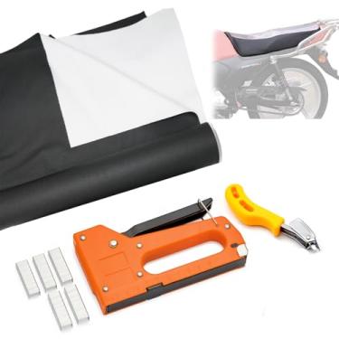 Imagem de Pthene Capa de Assento de Motocicleta Fosca, Couro PU Preto, Ajuste Universal, Proteção e Conforto para Motocicletas e Veículos Utilitários Esportivos