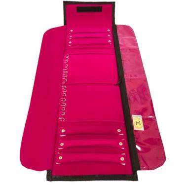 Imagem de Mostruário Pano Estojo Grande Joia Semijóias Bijus Especial (Azul Marinho) (Rosa)