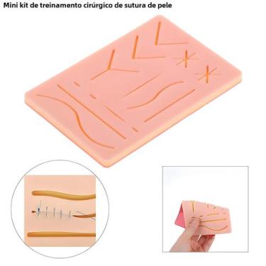 Imagem de Kit de Treinamento de Sutura de Pele de Silicone com Ferramentas de Si